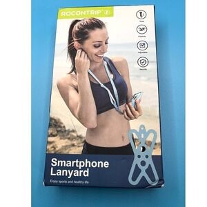 Rocontrip Smartphone Lanyard Universal Silicone Cell Phone Neck Strap Blue 4.5-5